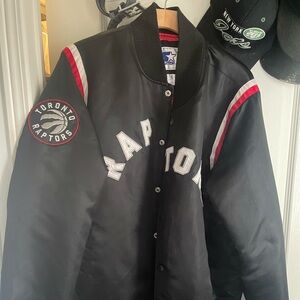 STARTER Raptors Black and Red Varsity Jacket